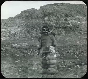 Image of Eskimo [Inuk] "Dressed Up" in Baffin Land